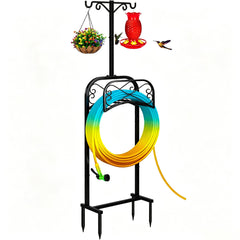 Gtongoko Garden Hose Holder 70 inch front view with hose attached