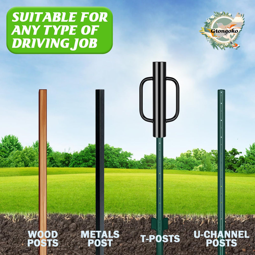 Gtongoko post driver in action driving a fence post