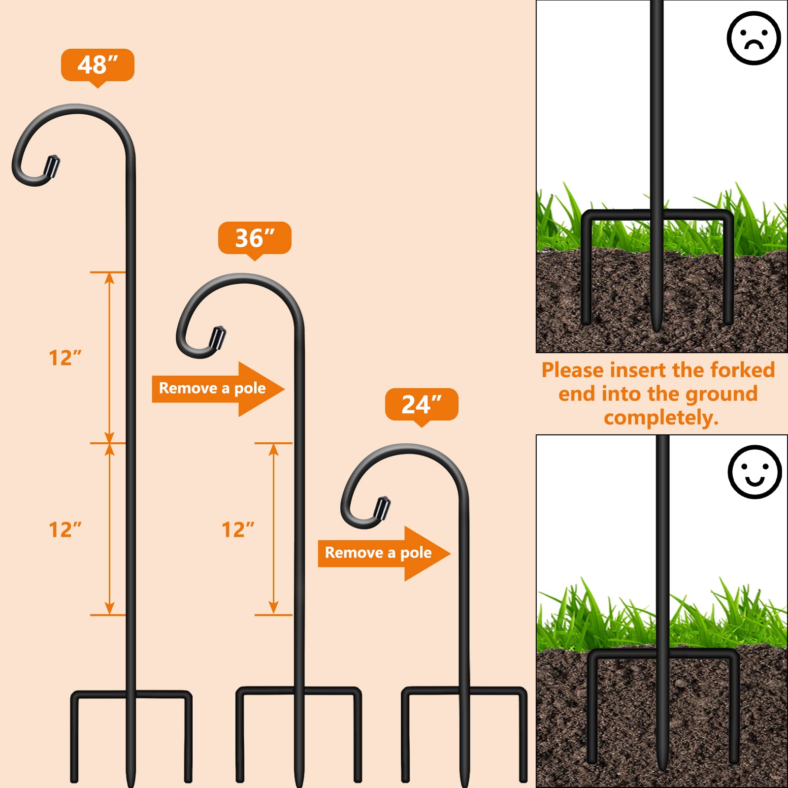 Gtongoko shepherd hooks assembled in garden