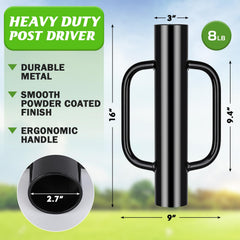 Gtongoko T Post Driver side view showing handles