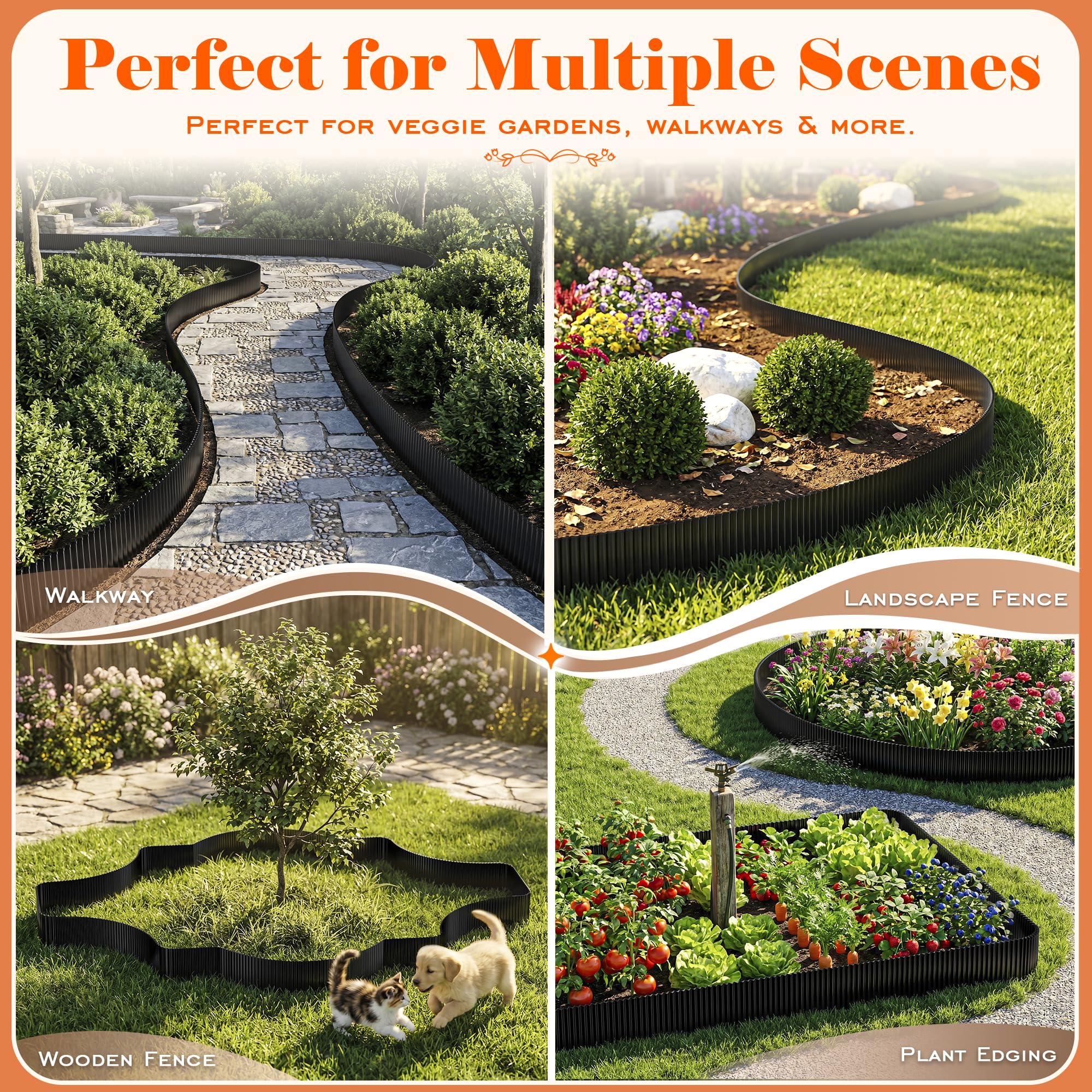 GTSABWAY garden edging in a landscaped garden setting