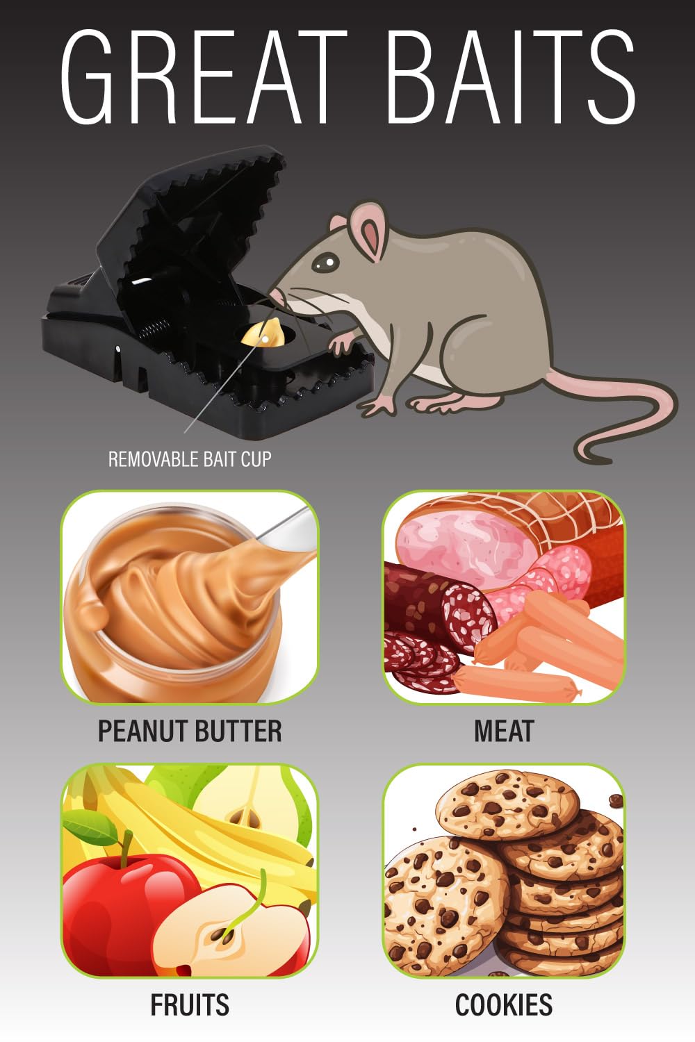 Guarden mouse traps packaging dimensions and details