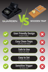 Guarden rat traps set up on a flat surface