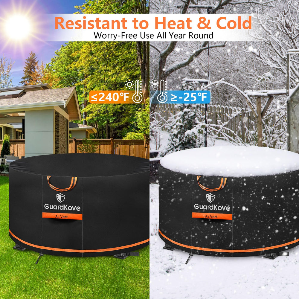 GuardKove fire pit cover packaging details