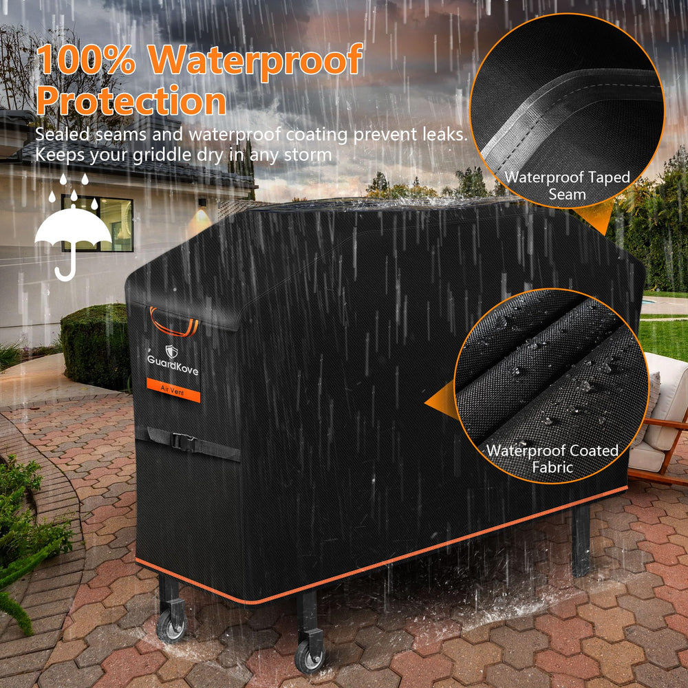GuardKove Griddle Cover showing waterproof lining detail