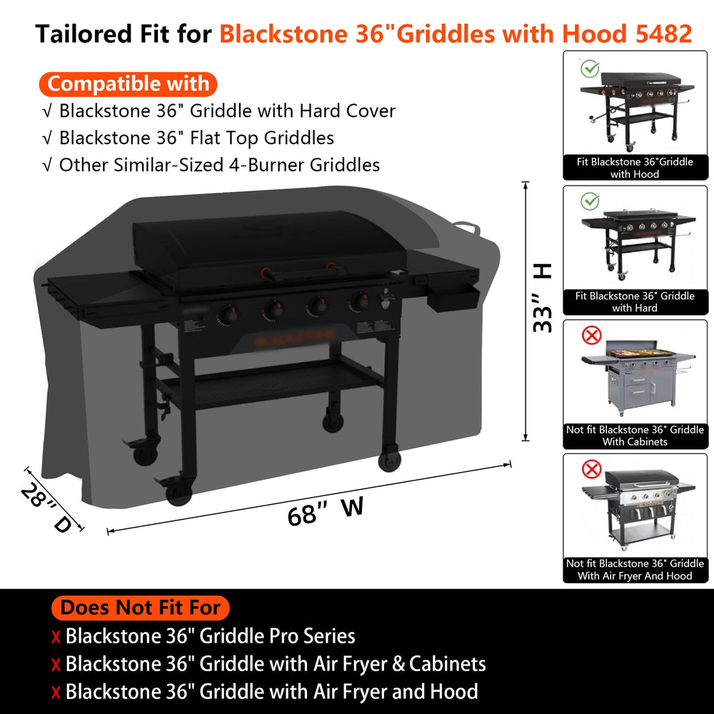 GuardKove Griddle Cover side view with buckle straps