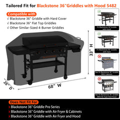 GuardKove Griddle Cover side view with buckle straps