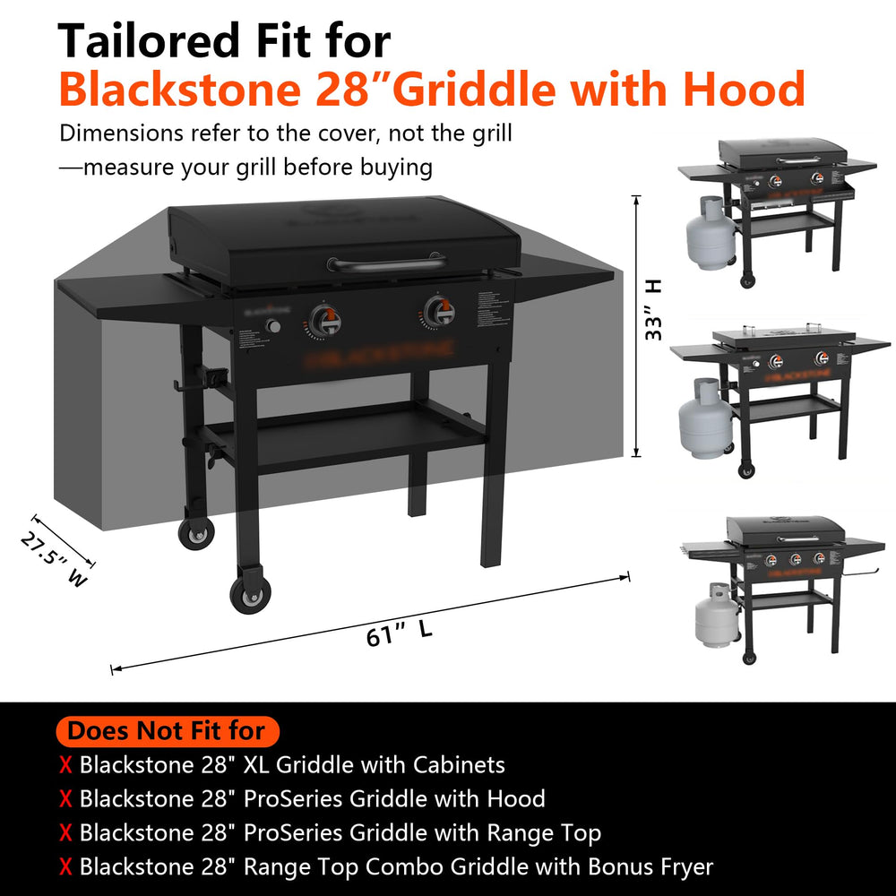 GuardKove Griddle Cover side view with dual adjustable buckles