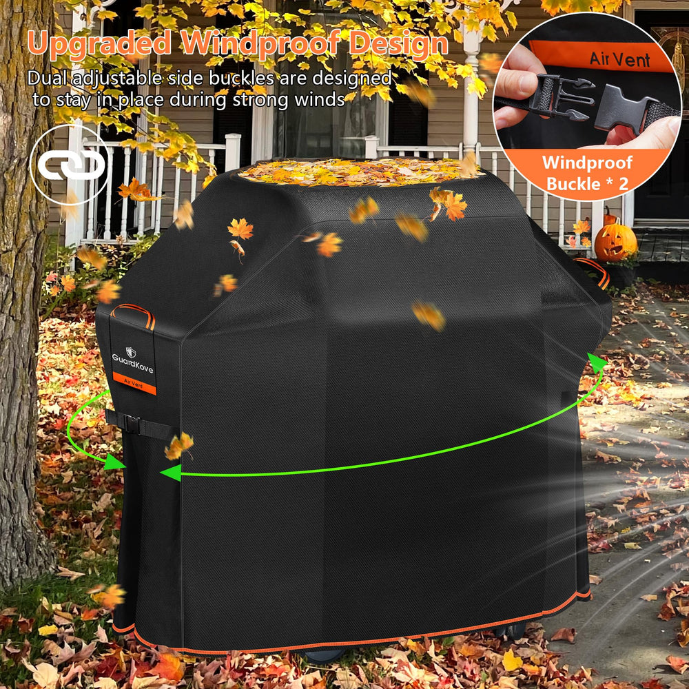 GuardKove grill cover air vents for moisture control