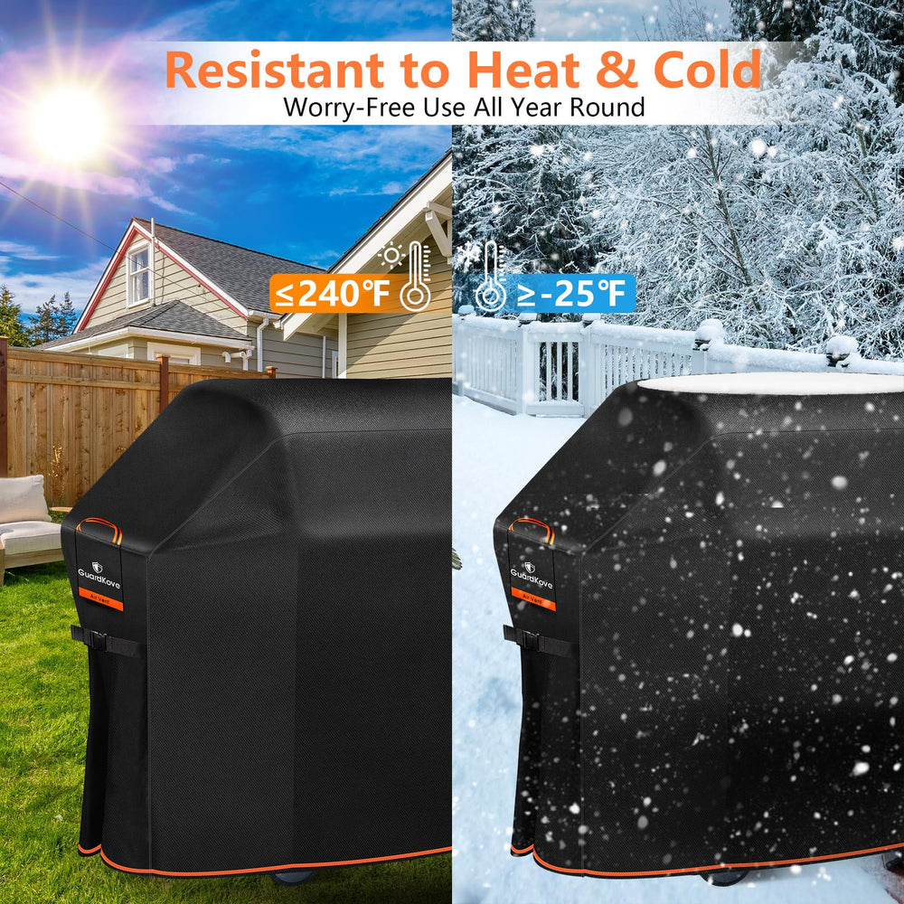 GuardKove grill cover folded for storage