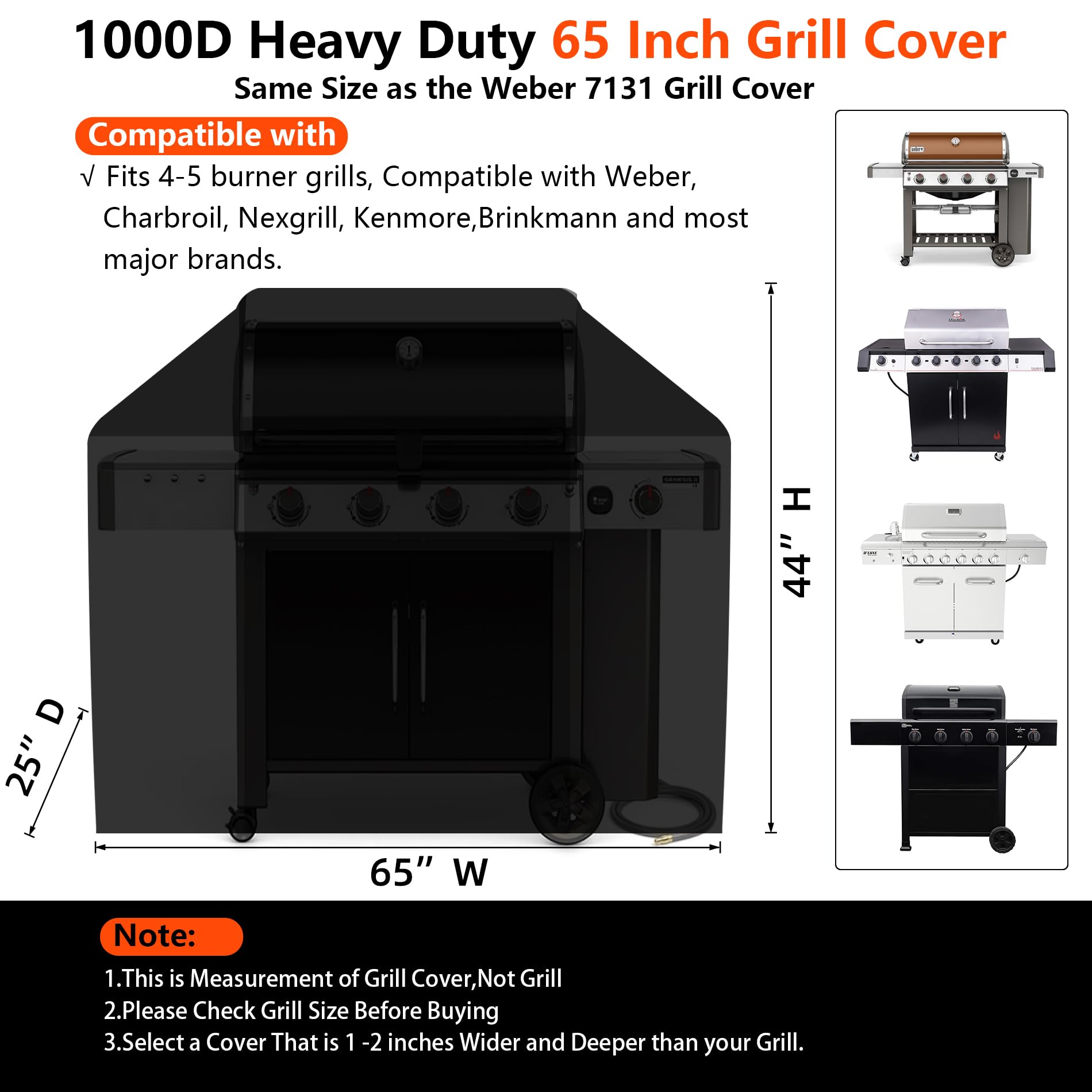 GuardKove grill cover showcasing waterproof structure and buckle straps