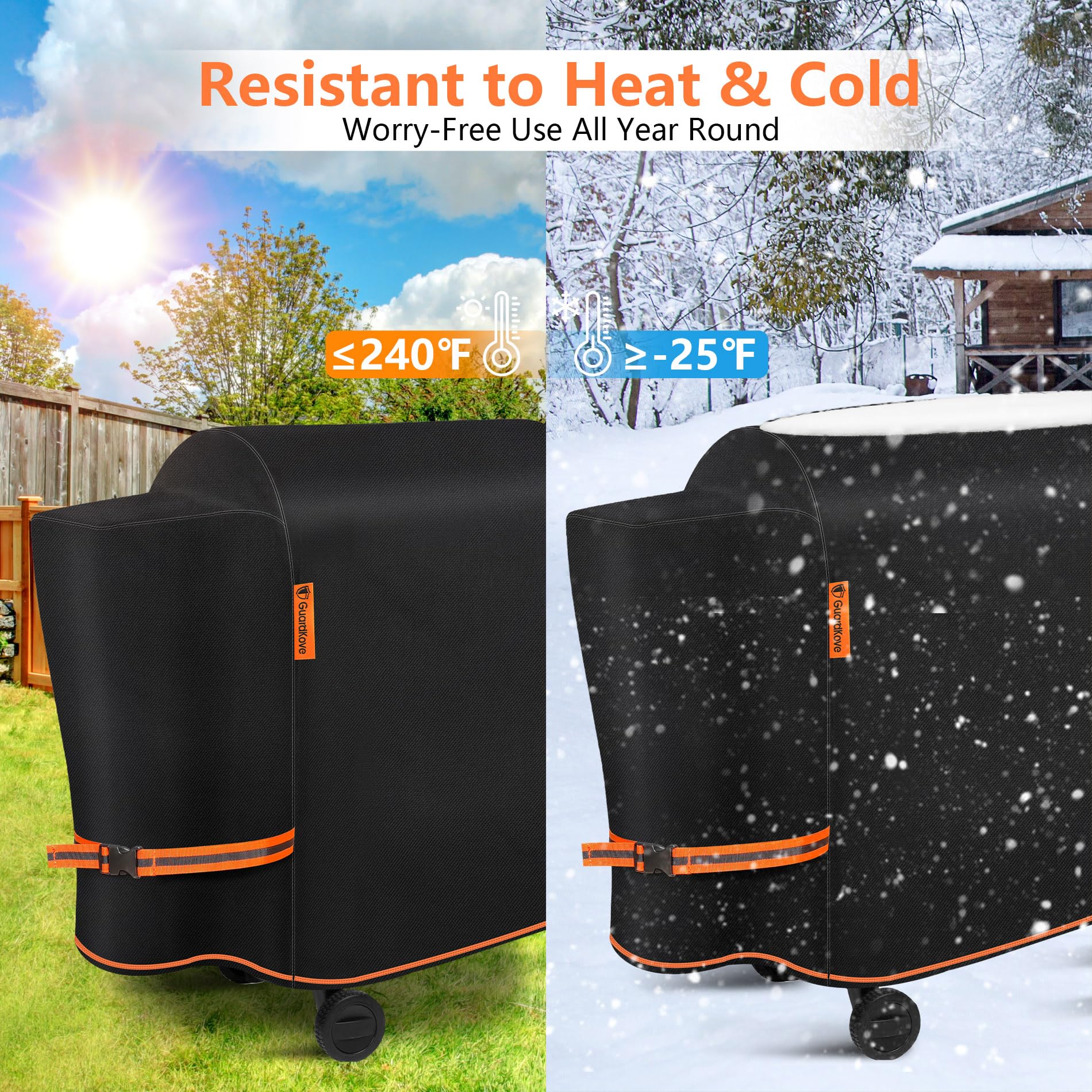 GuardKove Grill Cover with detailed stitching and quality finish