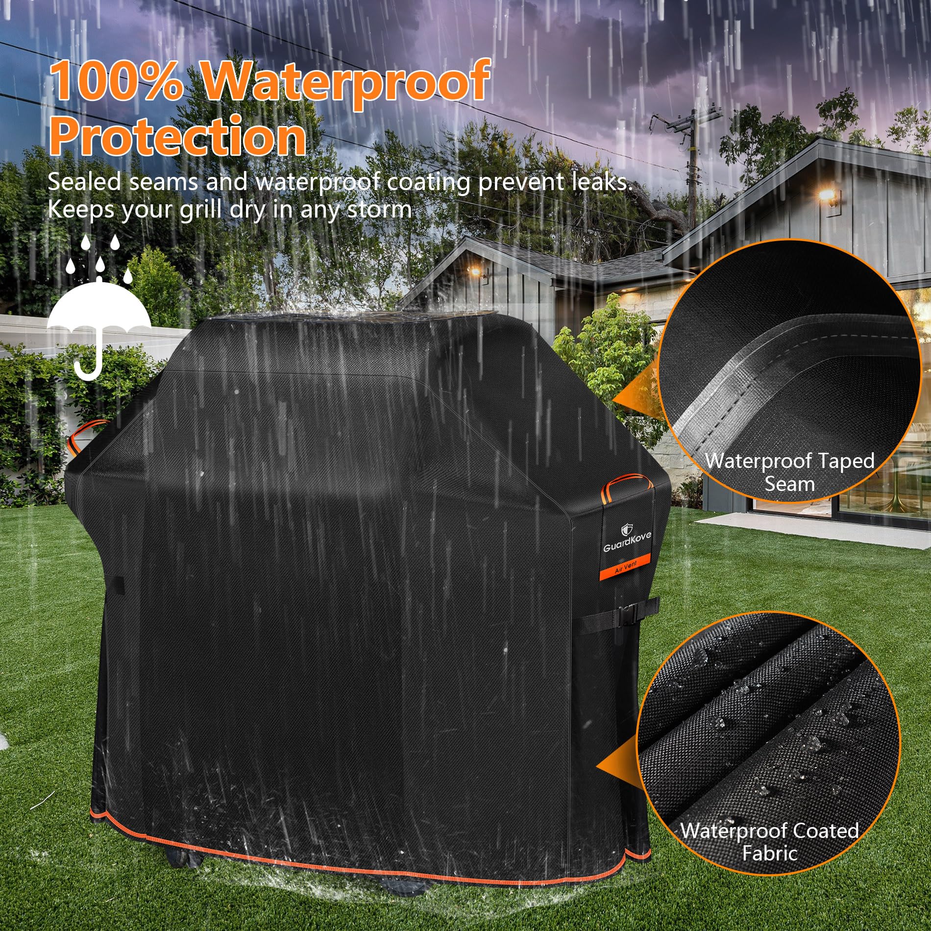 GuardKove grill cover with UV protection feature