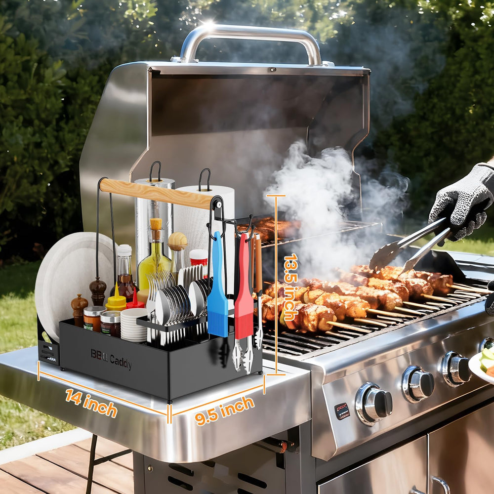 GUIBUKEYAN Grill Caddy showing paper towel holders