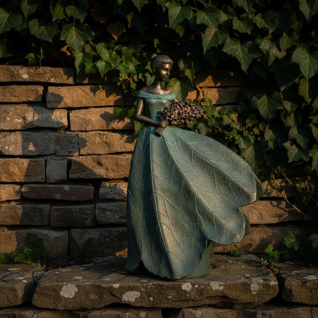 Guichifun Fairy Statue 22IN Leaf Angel Girl front view