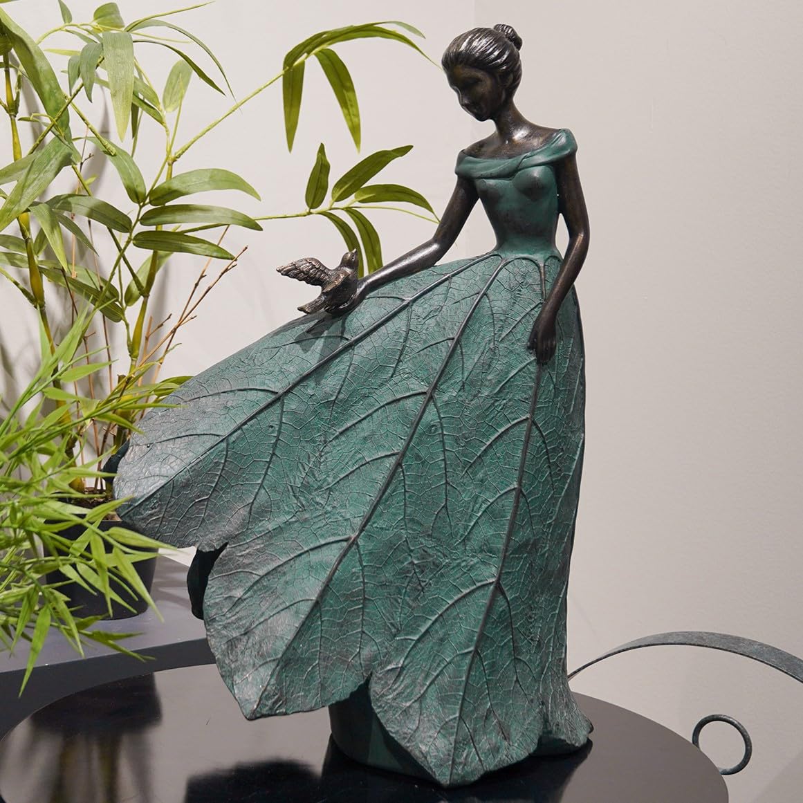 Guichifun Fairy Statue front view with leaf skirt design