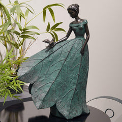 Guichifun Fairy Statue front view with leaf skirt design