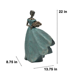 Guichifun Fairy Statue holding a lily side view