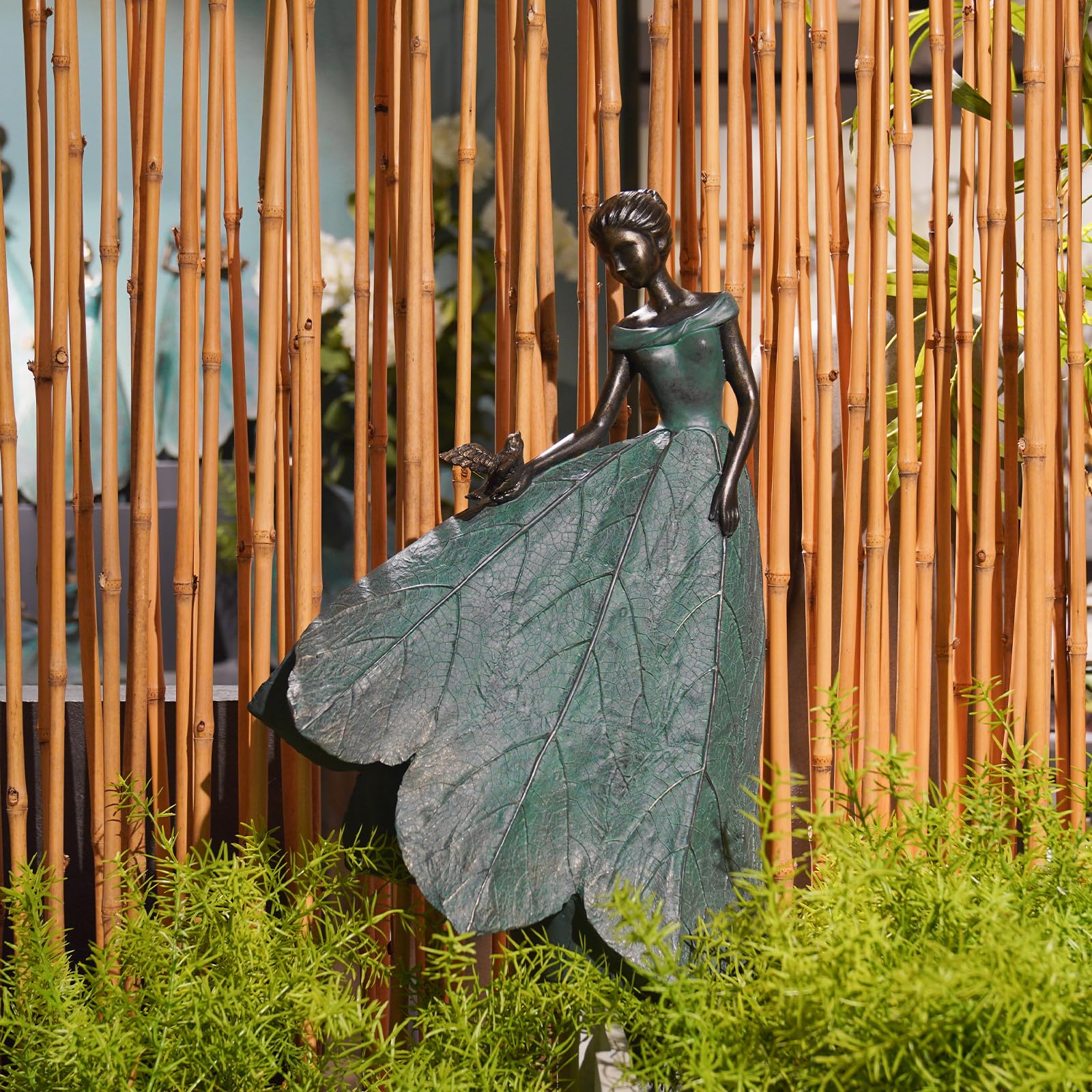 Guichifun Fairy Statue placed in a garden setting