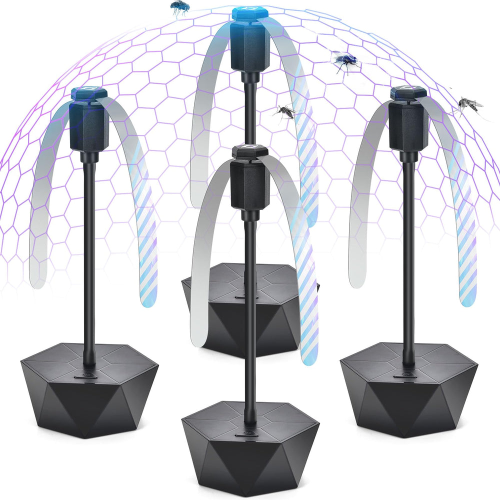 GUIDOT Fly Fans pack of 4 in black colour