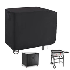 Guisong 38 Inch Grill Cover for 2 Burner Griddle, Black front view