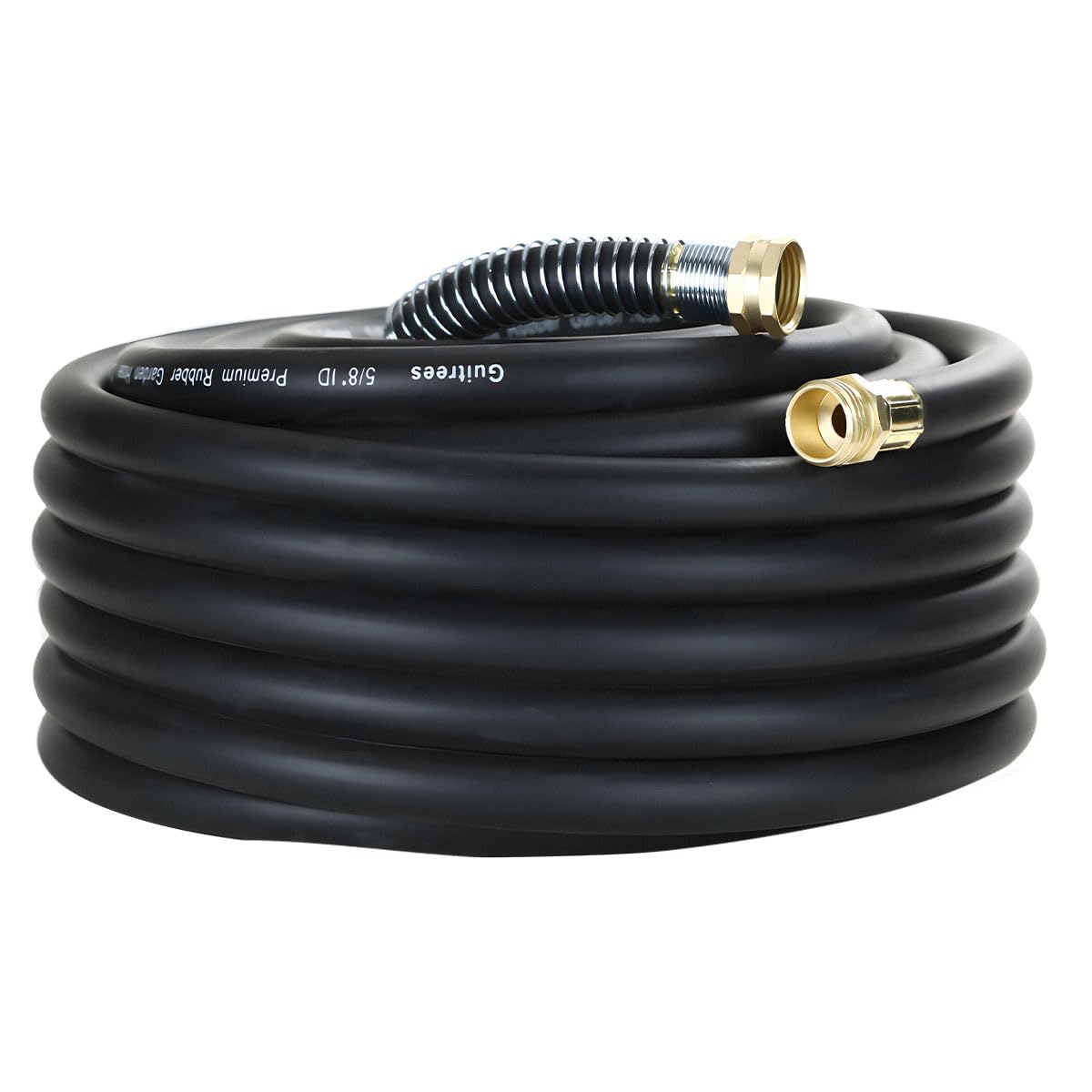 Guitrees 50FT Heavy Duty Rubber Garden Hose front view