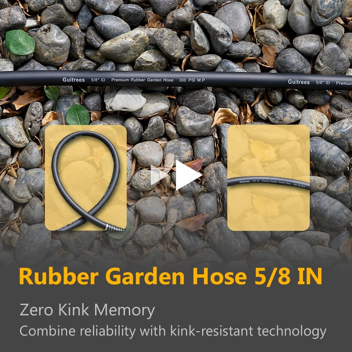 Guitrees Garden Hose coiled for storage