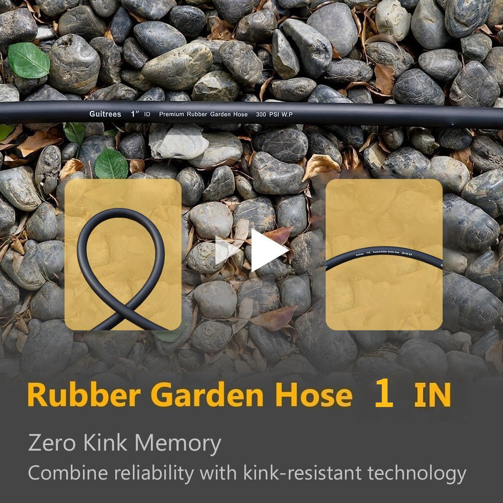 Guitrees garden hose in use watering a garden