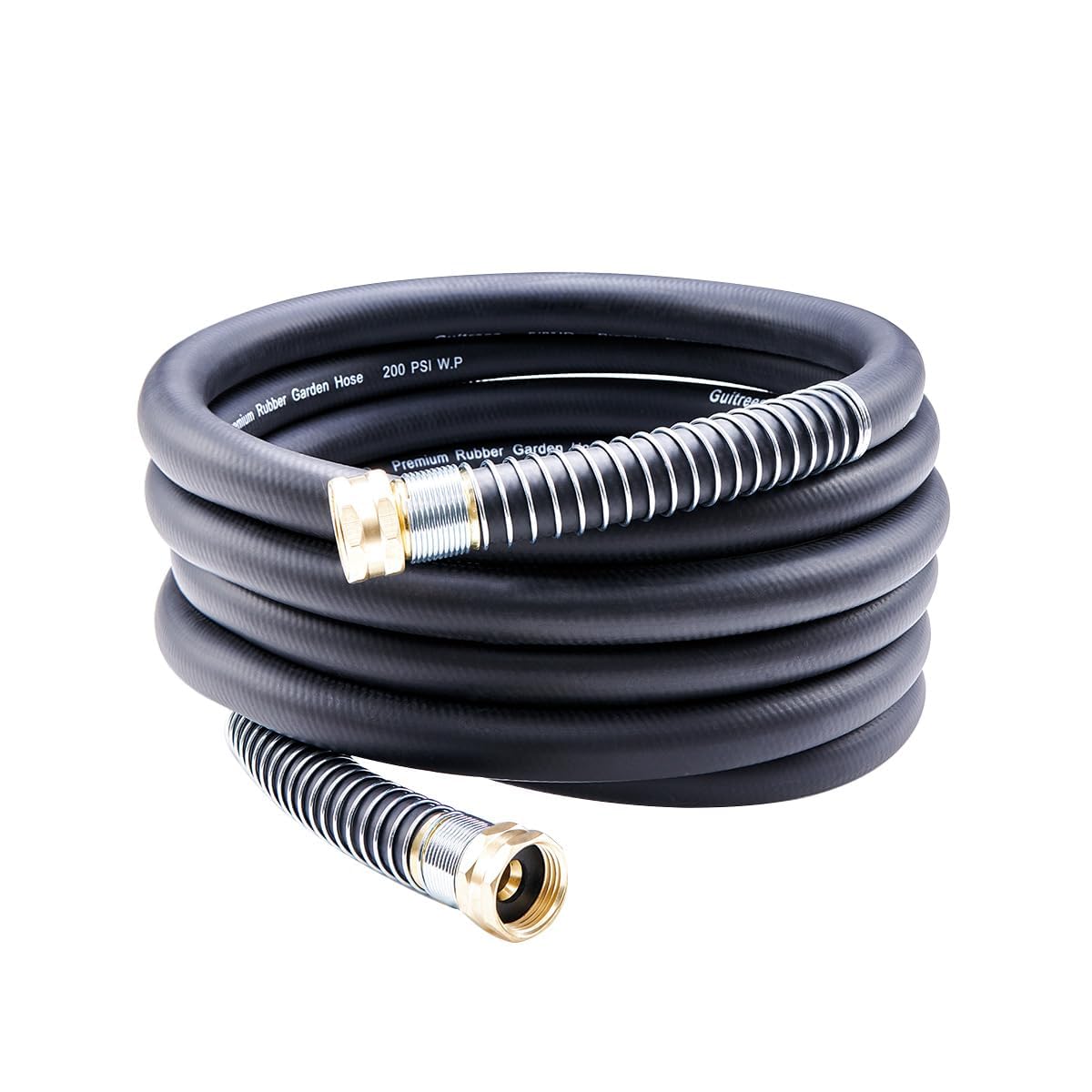 Guitrees Heavy Duty Garden Hose 15ft black model front view