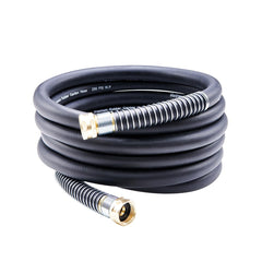 Guitrees Heavy Duty Garden Hose 15ft x 5/8" black model front view