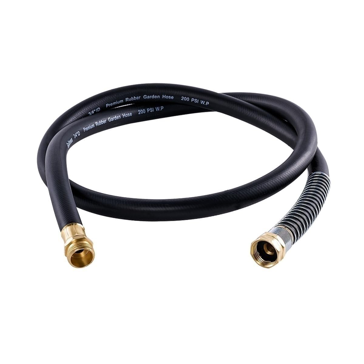 Guitrees Heavy Duty Garden Hose 5ft black model front view