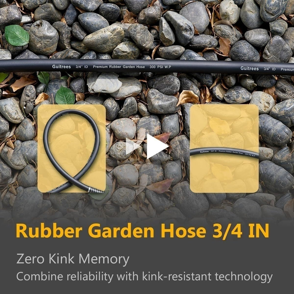 Guitrees Heavy Duty Garden Hose connected to a water tap