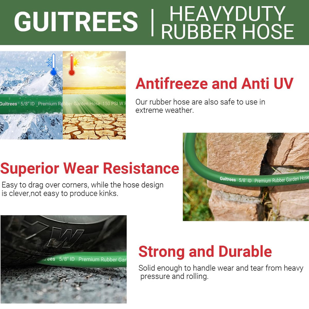 Guitrees heavy duty rubber garden hose packaging