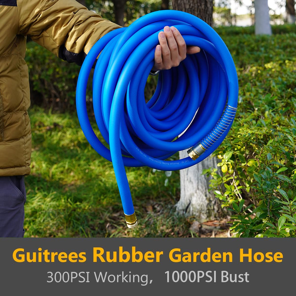 Guitrees hose laid out on a garden path