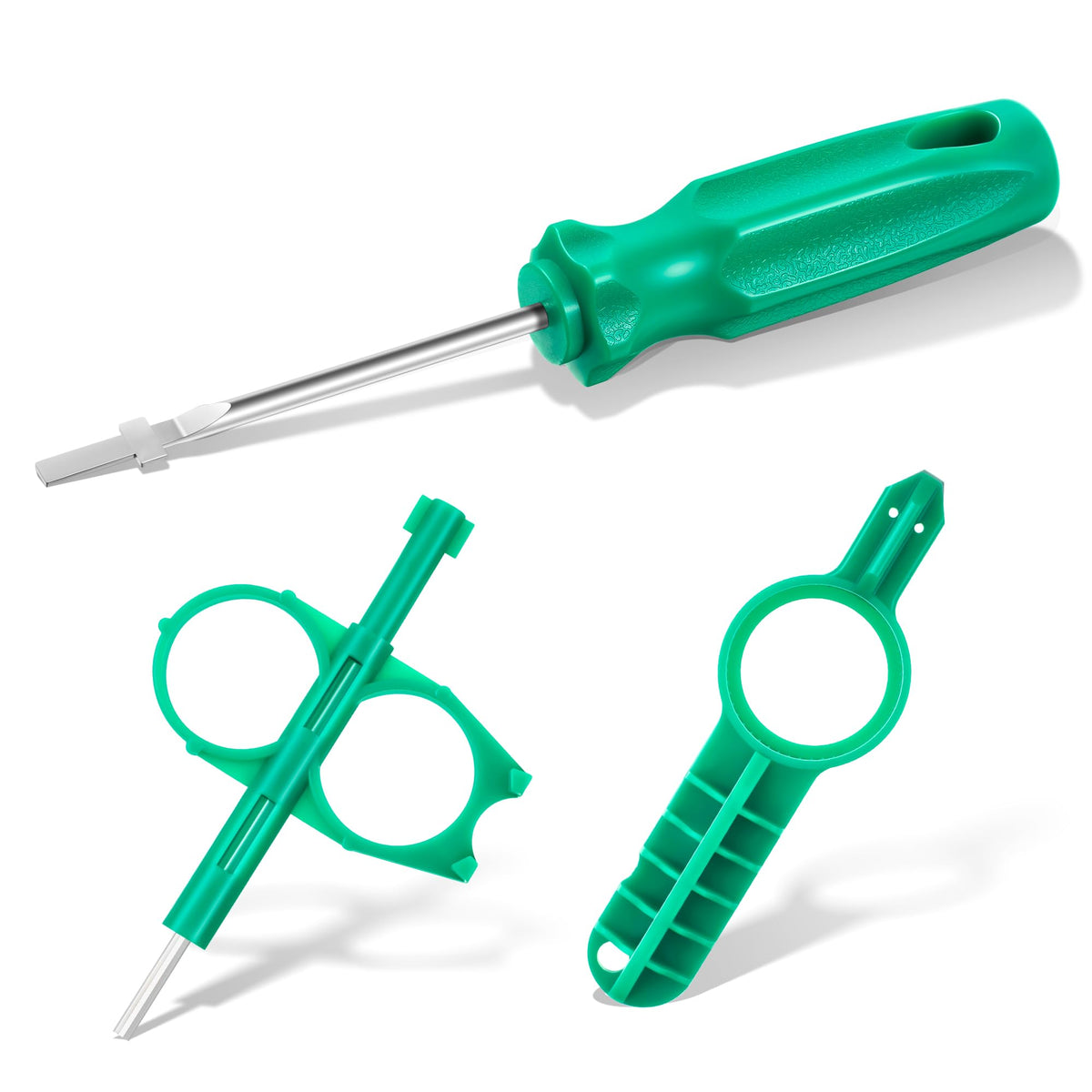 Gulfmew 3 Pack Rotor Screwdriver Tools front view in green
