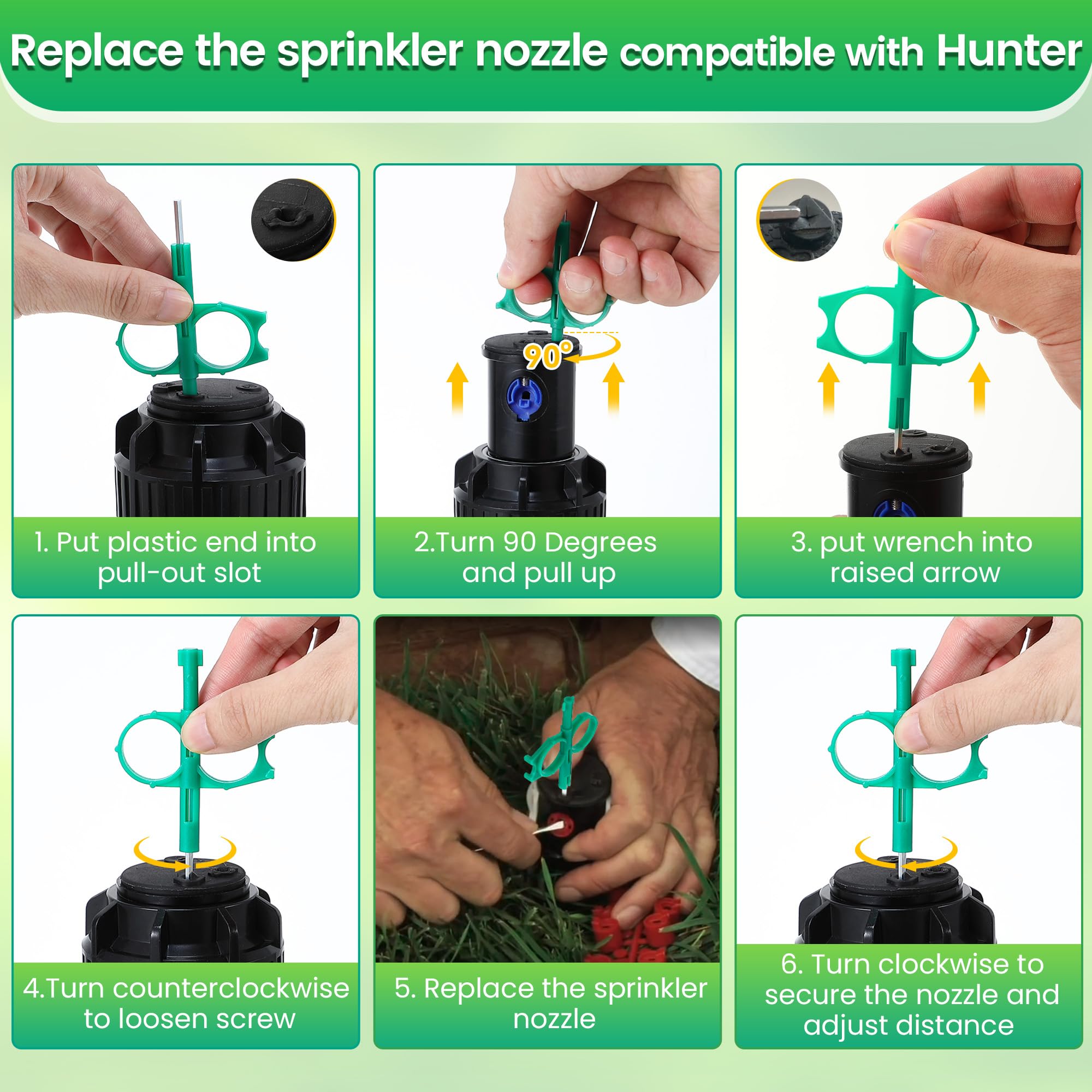 Gulfmew rotor nozzles tool for adjusting sprinkler arc