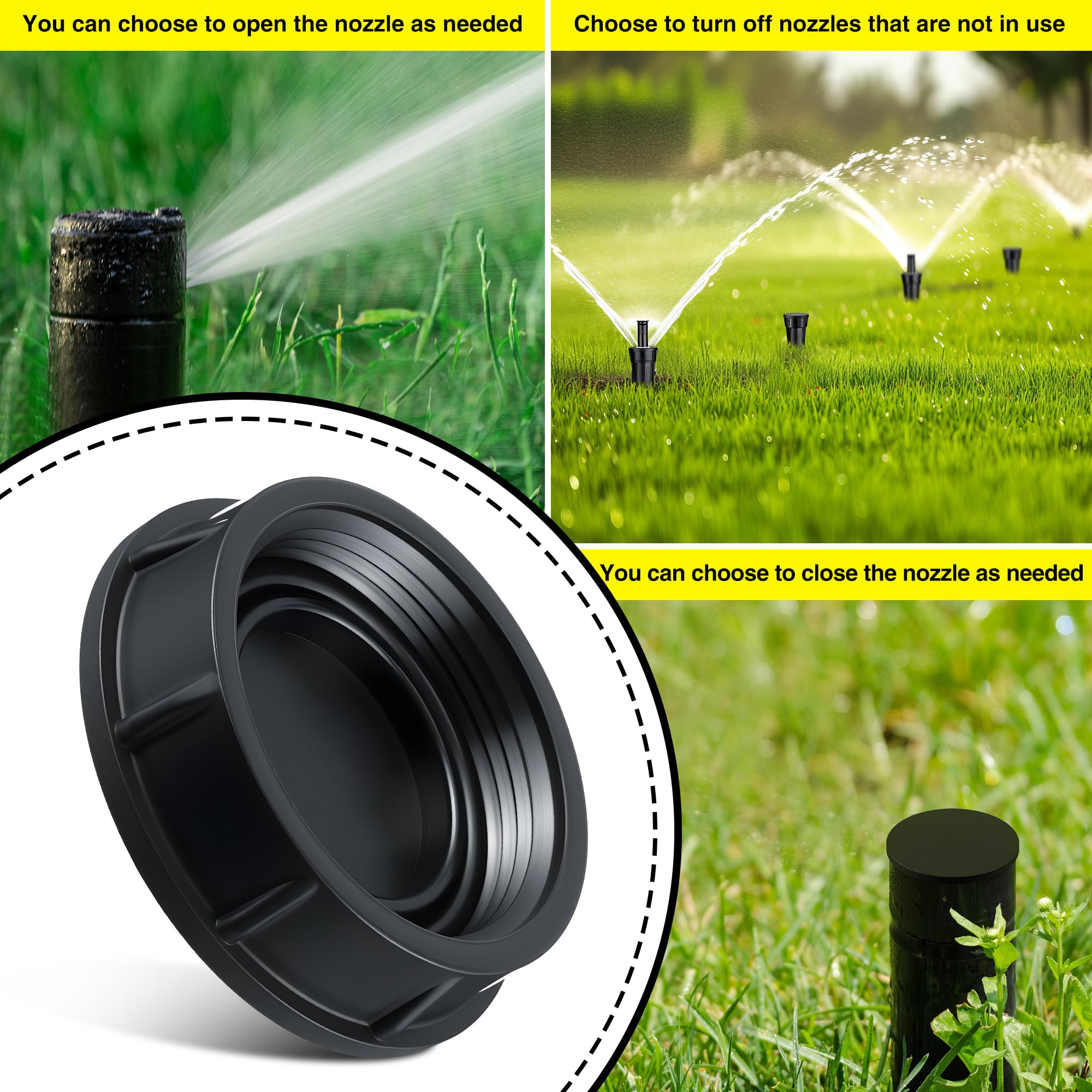 Gulfmew sprinkler cap dimensions and compatibility details