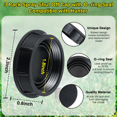 Gulfmew sprinkler cap installed on HUNTER Pro Spray nozzle