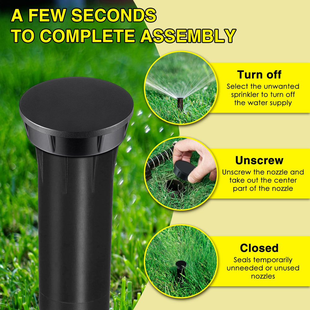 Gulfmew sprinkler head covers protecting unused nozzles