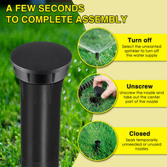 Gulfmew sprinkler head covers protecting unused nozzles