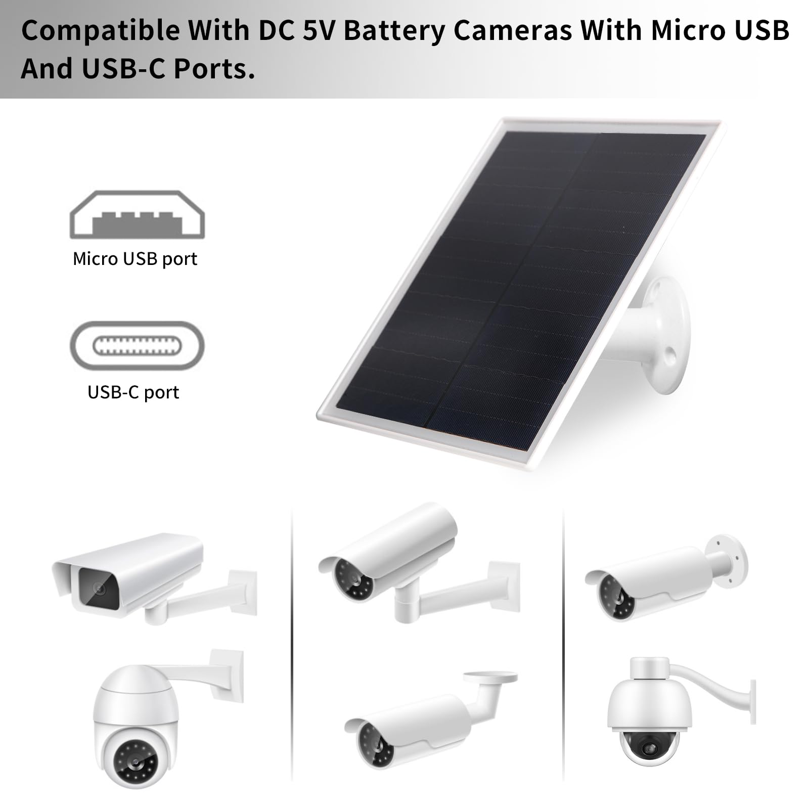 gulisot 6W solar panel adjustable wall mount