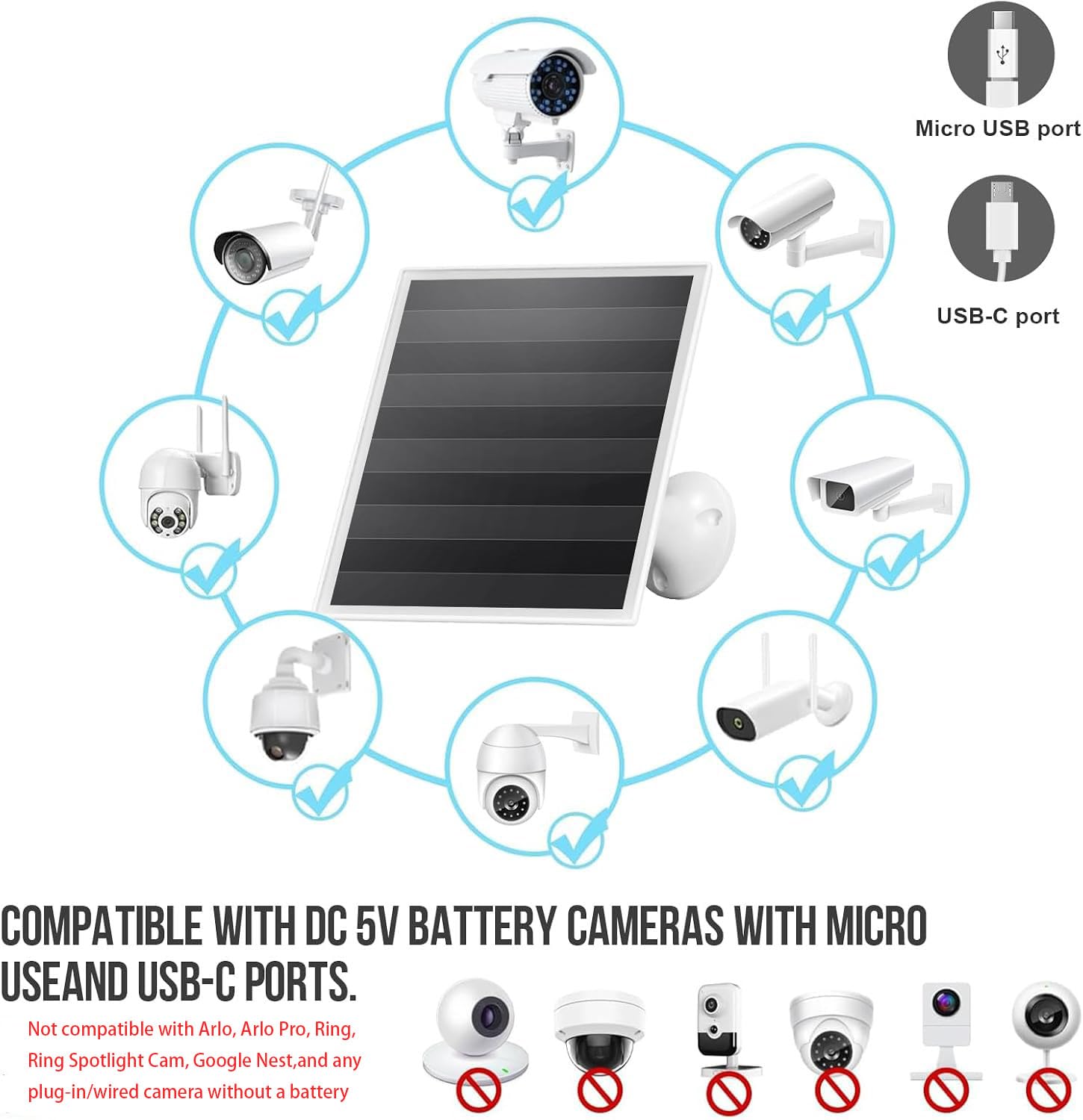 gulisot 6W solar panel charger with adjustable bracket
