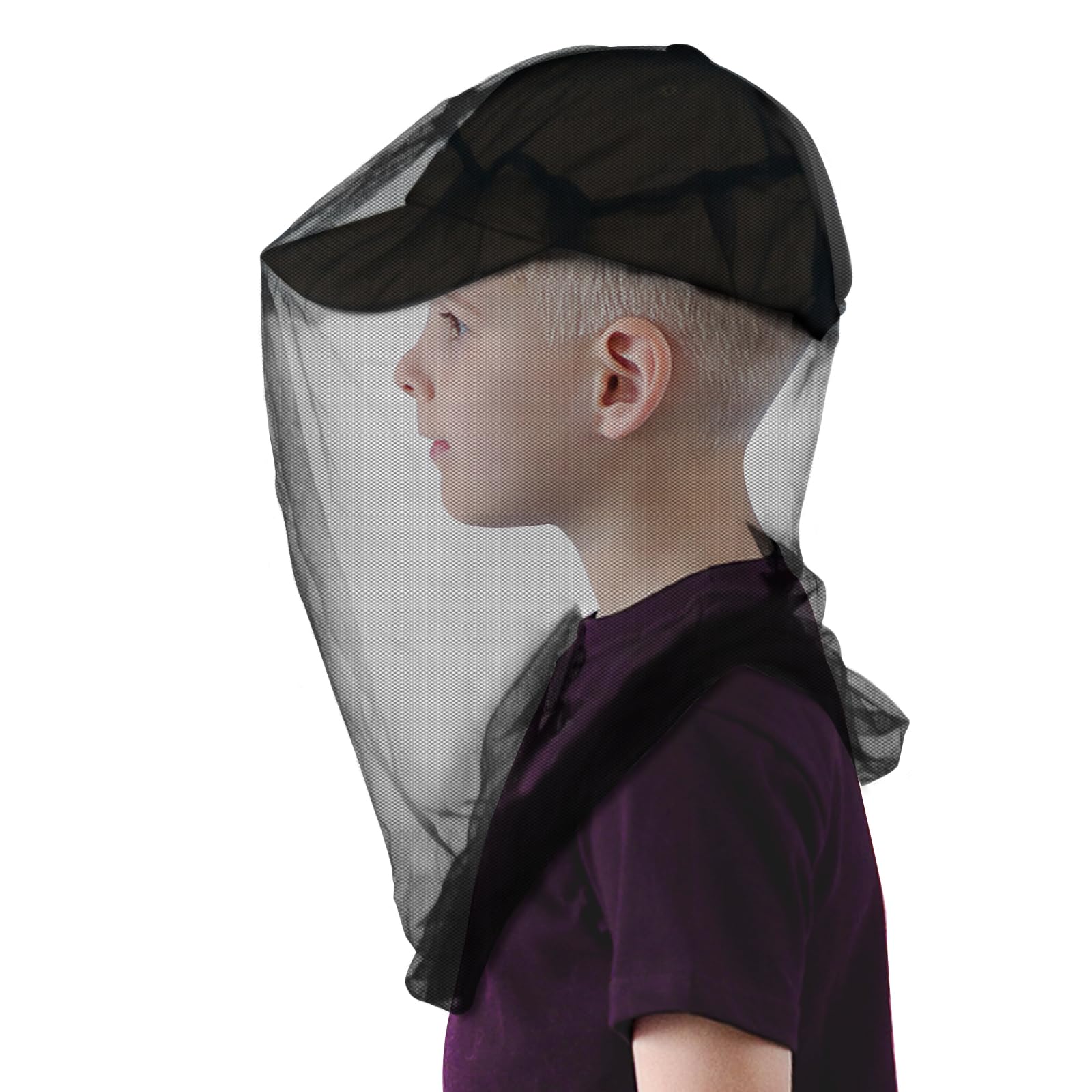gumkeg Kids Mosquito Head Net front view in black