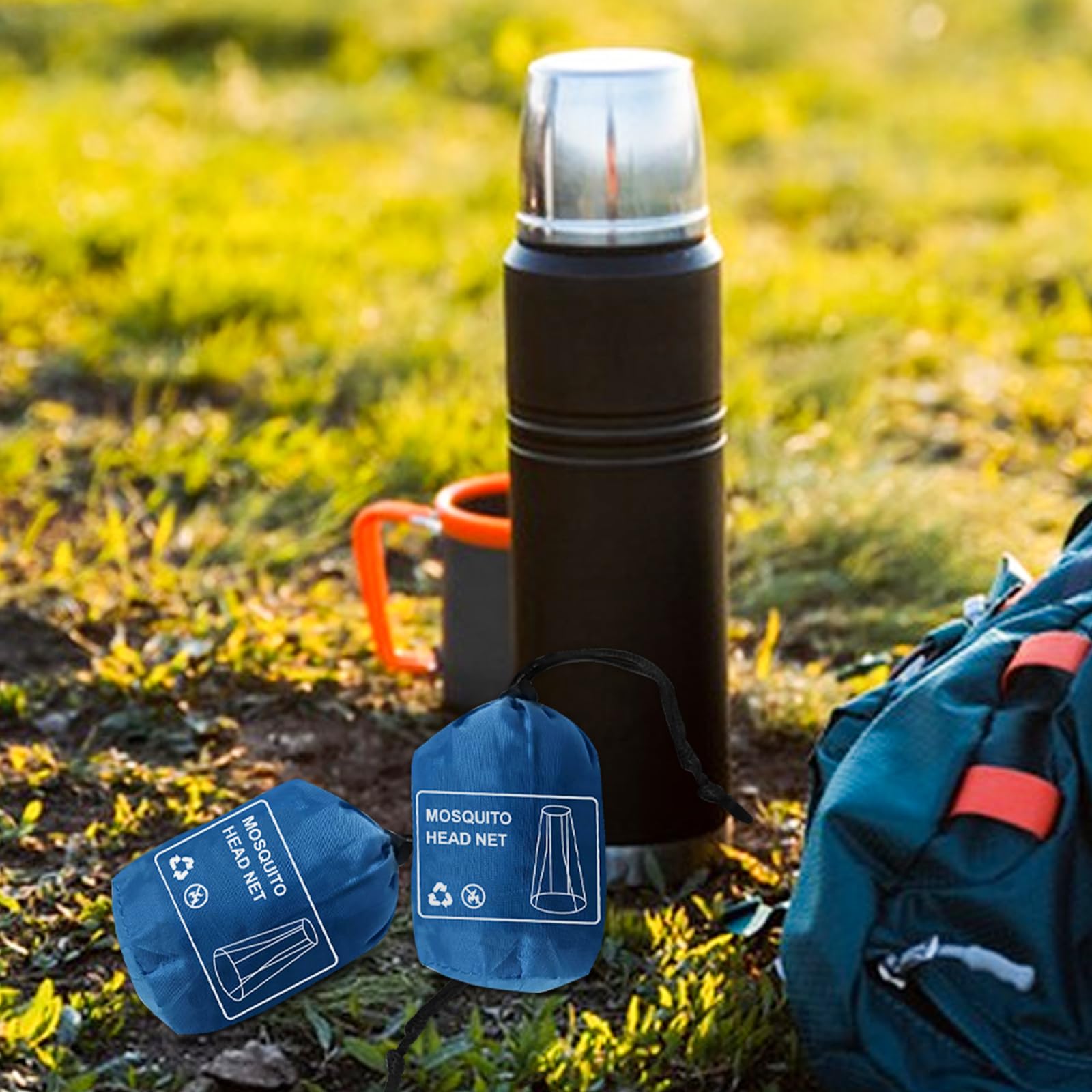 gumkeg Kids Mosquito Head Net with dimensions displayed