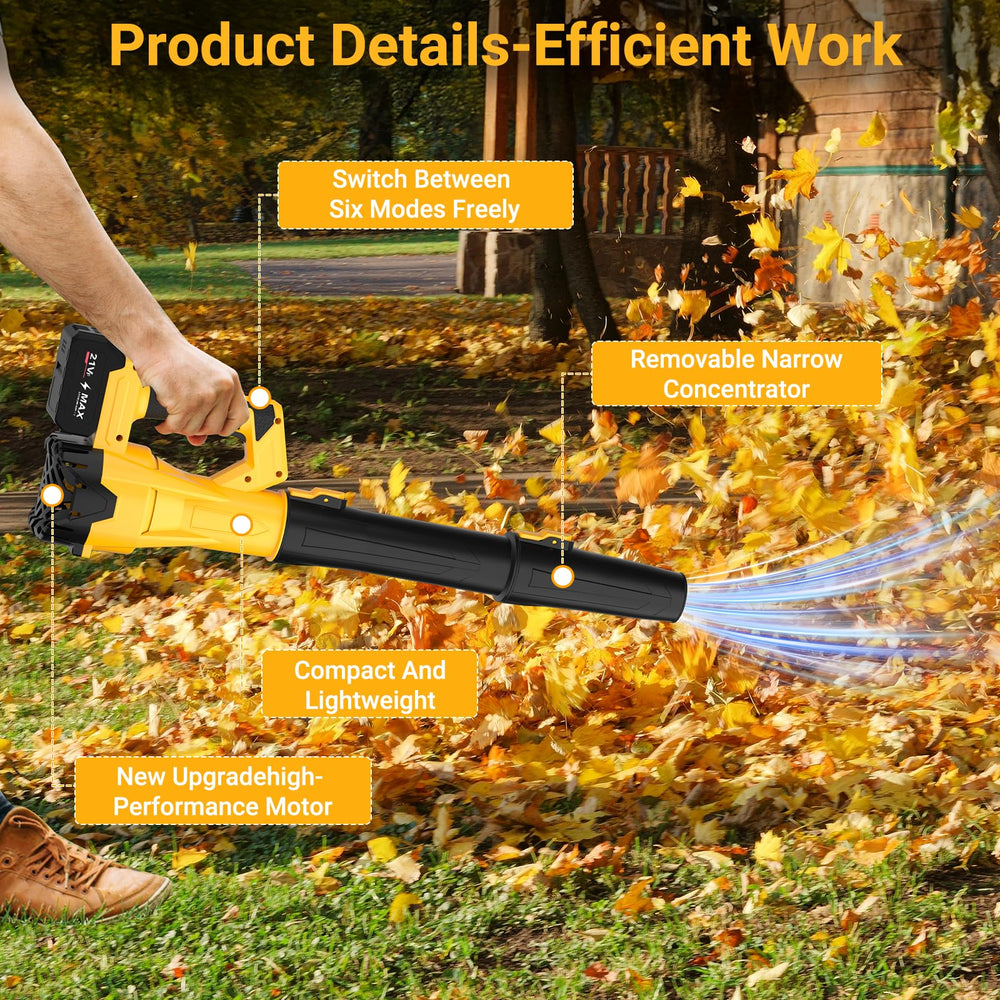GUPOQIGU cordless leaf blower with battery charging