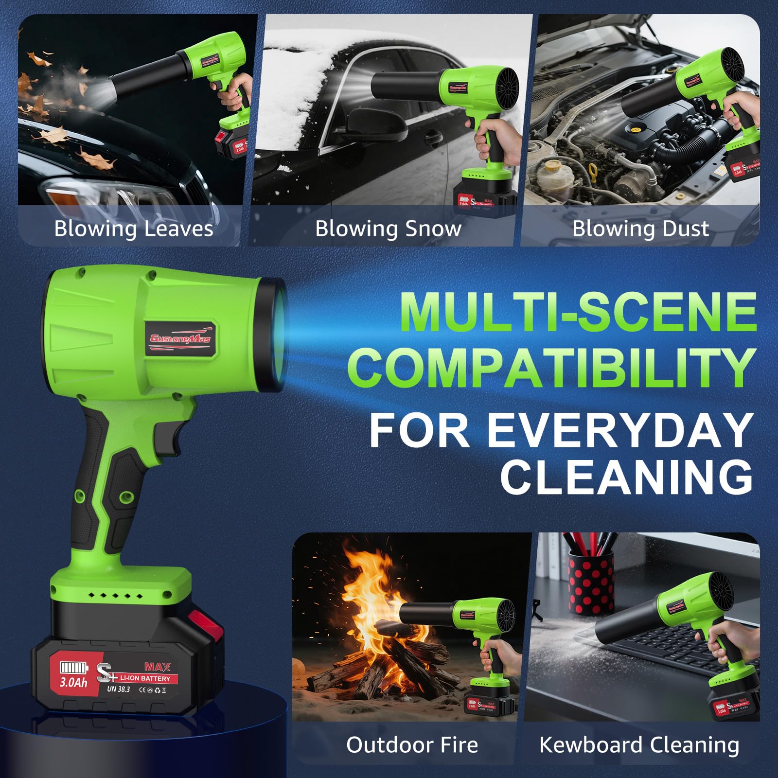 GustoneMas leaf blower lightweight design showcasing portability