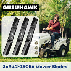 GUSUHAWK mower blades side view showing cutting edge