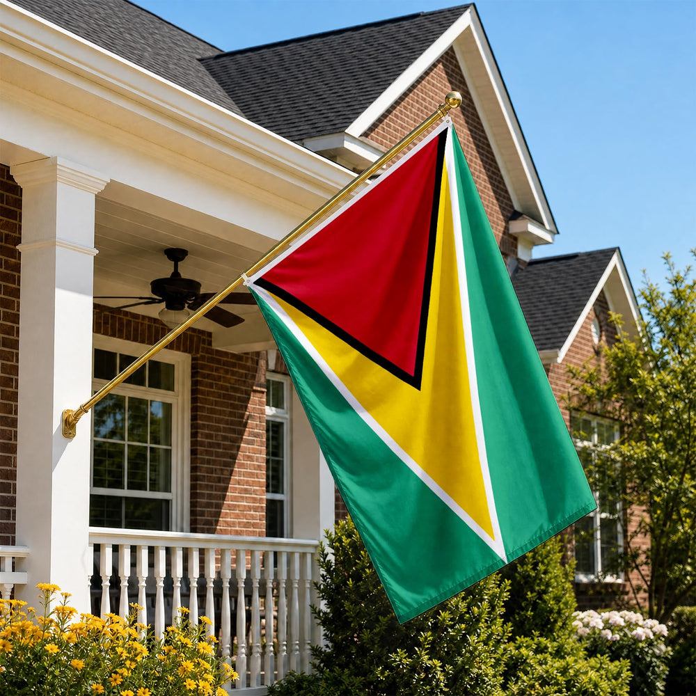 Guyana Flag displayed at an outdoor event