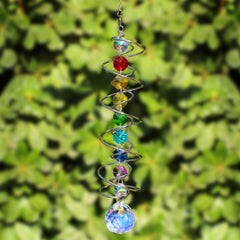 GWAHSA Suncatcher Wind Spinner in garden setting with sunlight