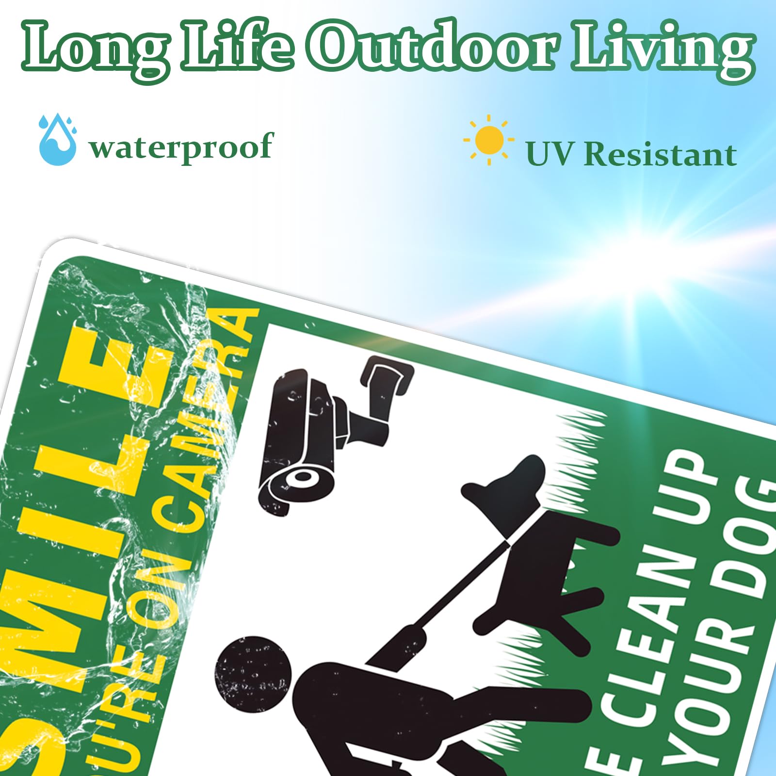 GXGGUS Clean Up After Your Dog Sign double-sided view